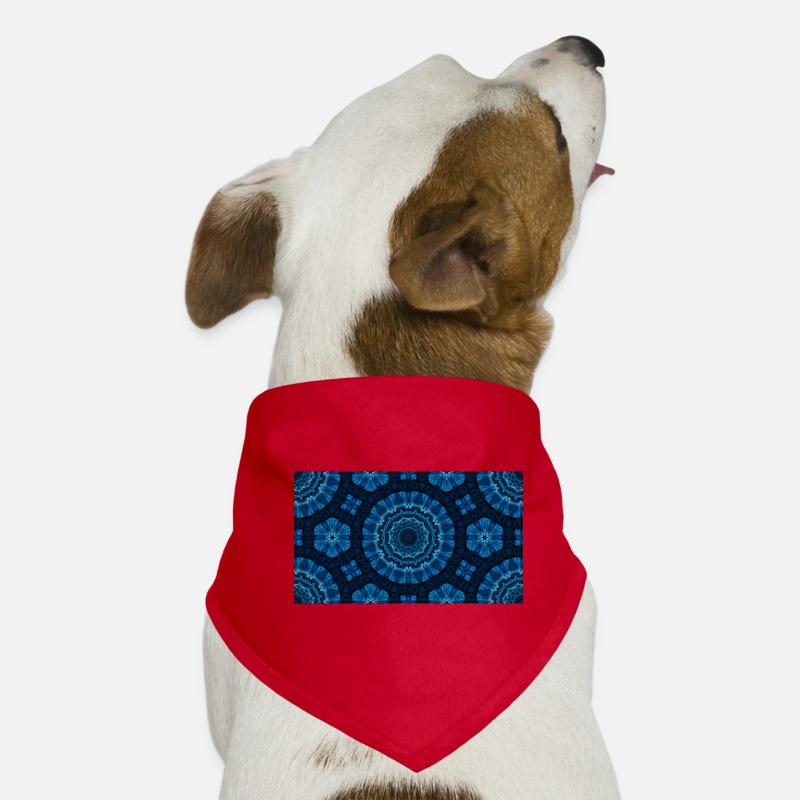 Azure Mandala Kaleidoscope Dog Bandana