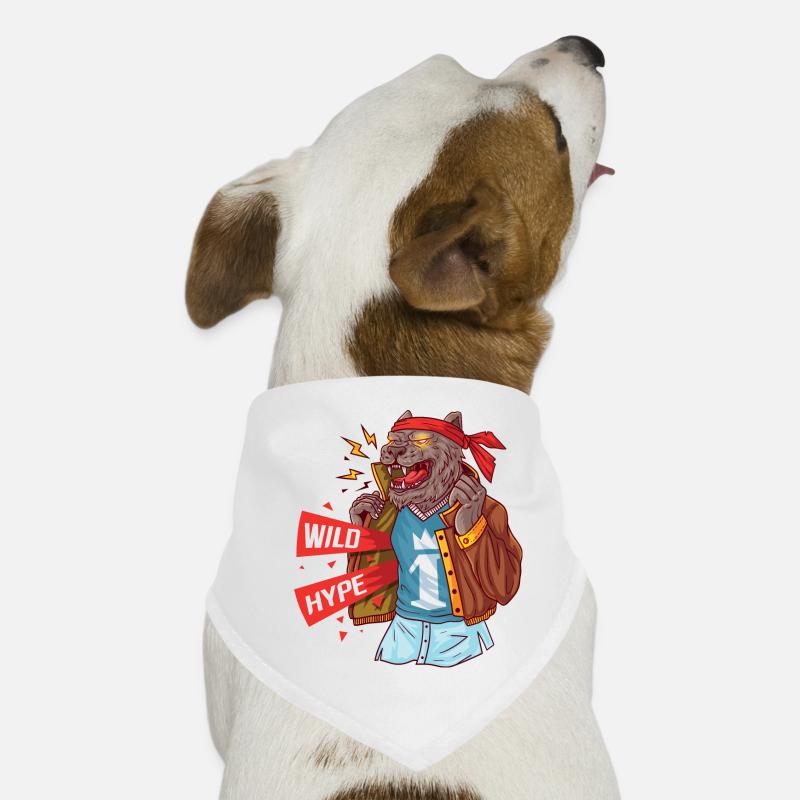 Loup avec les attributs actuels de la masculinité Bandana pour chien