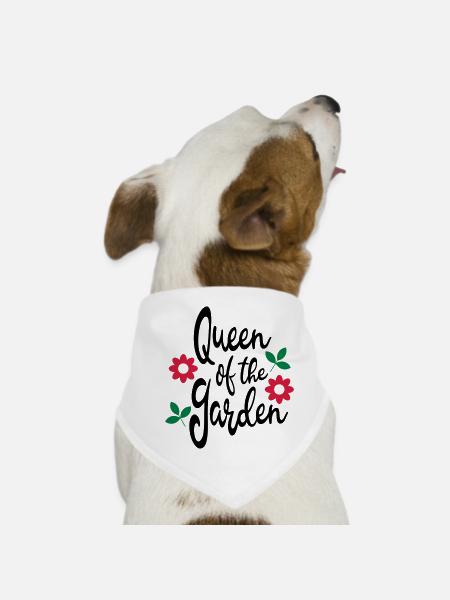 gardener - Dog Bandana - white - Front