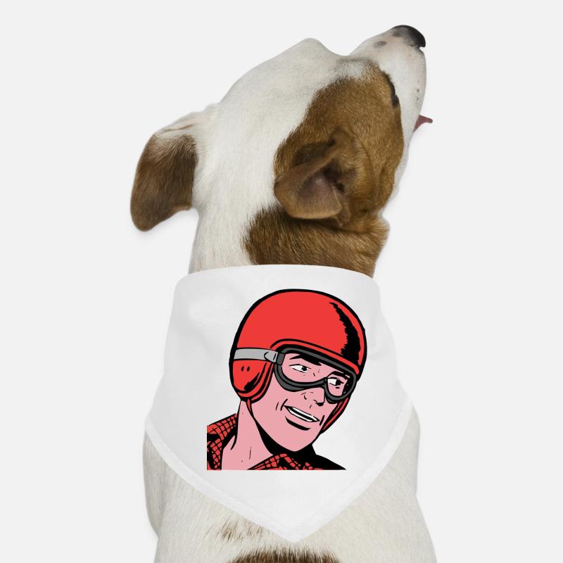 Cooler Motorradfahrer Hunde-Bandana