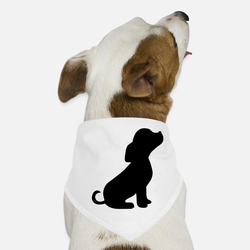 hund - Hunde-Bandana - Weiß