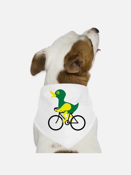 bike - Dog Bandana - white - Front