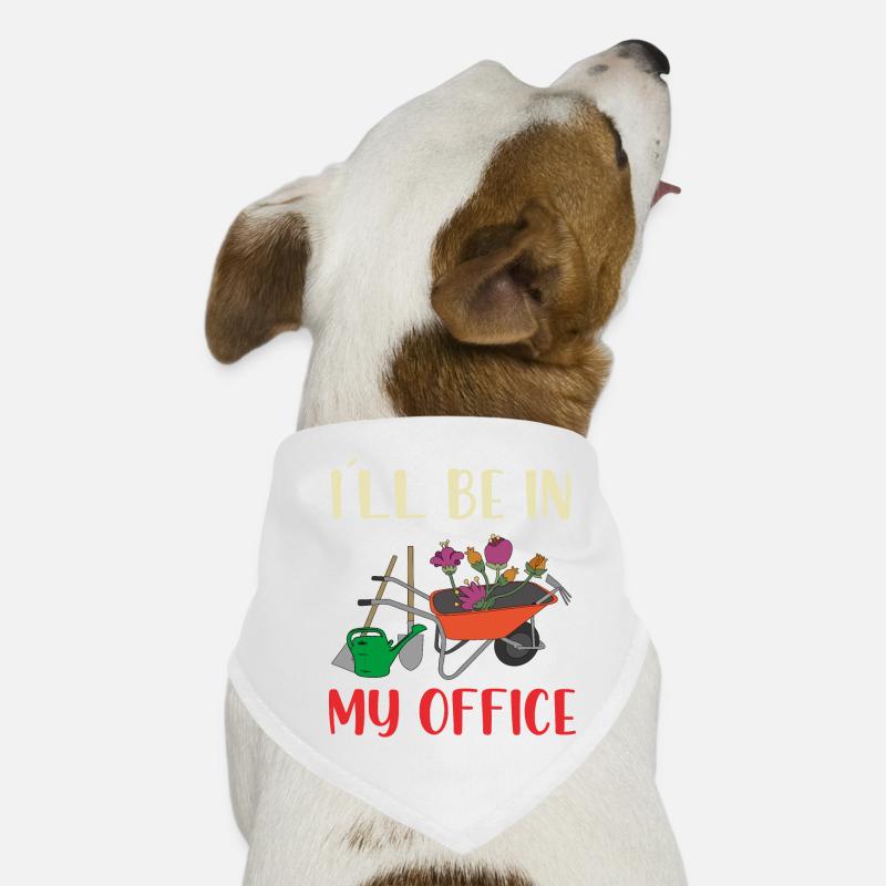 Je jardine dans le jardin de mon bureau Bandana pour chien