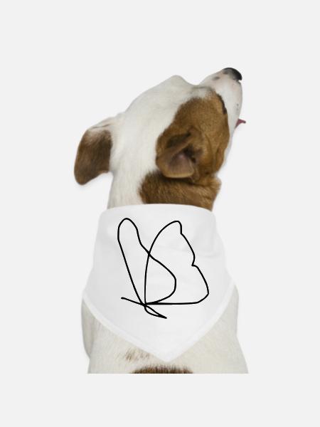 Butterfly - Dog Bandana - white
