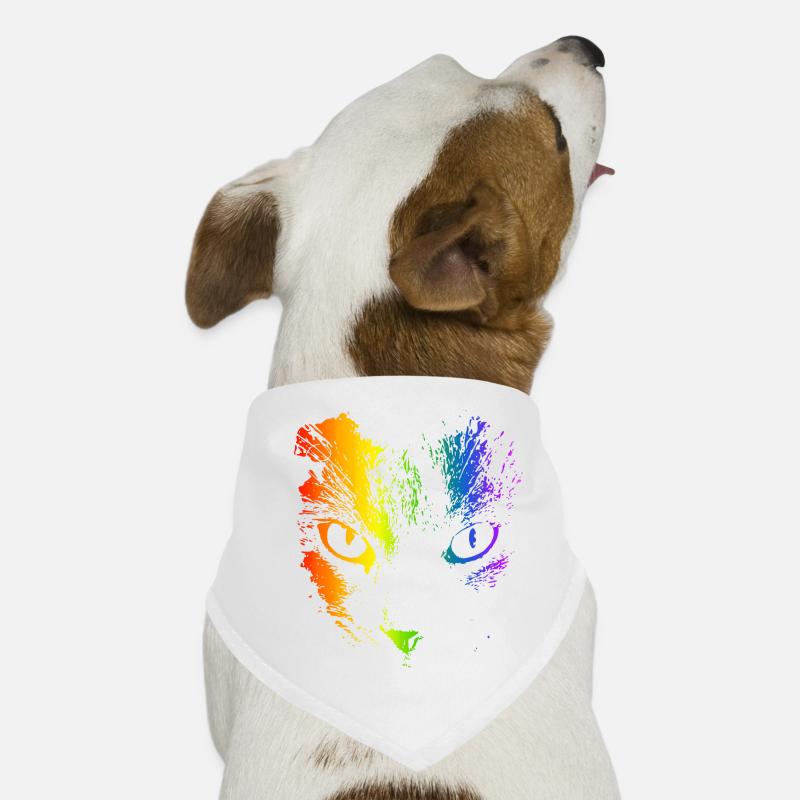 Rainbow Cat Cats Cat Face Kitten 3 Dog Bandana