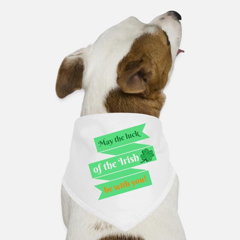 Bannière de la Saint-Patrick Green Happiness Clover Bandana pour chien