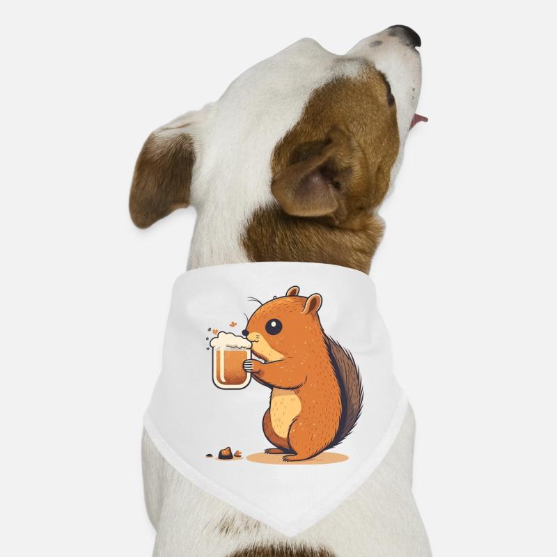 Écureuil doux à la bière Bandana pour chien