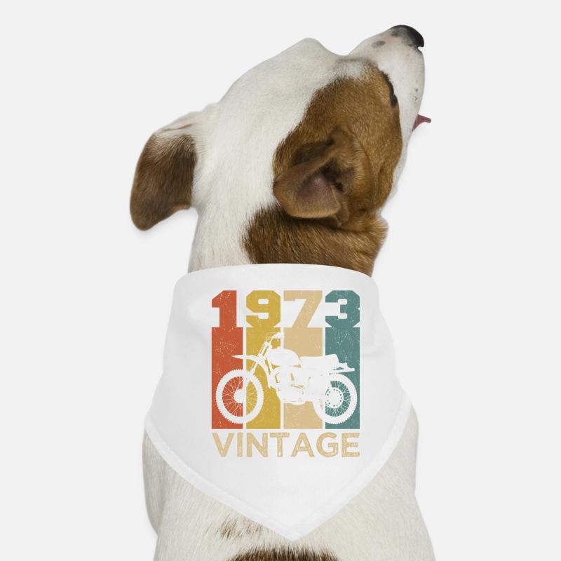 Retro Vintage Motorcycle 1973 Design Dog Bandana