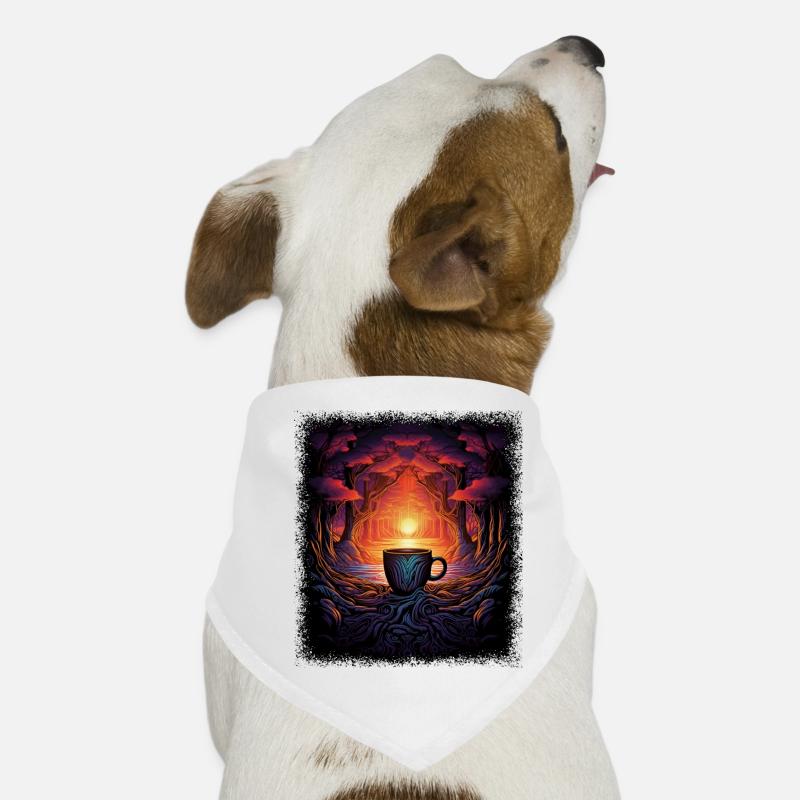 Café Latte Tasse à café Tasse à café Milk Statement Bandana pour chien