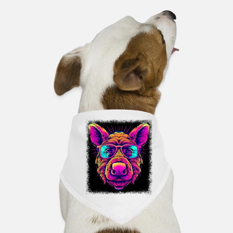 bacon tshirt happy awesome birthday present idea Hunde-Bandana