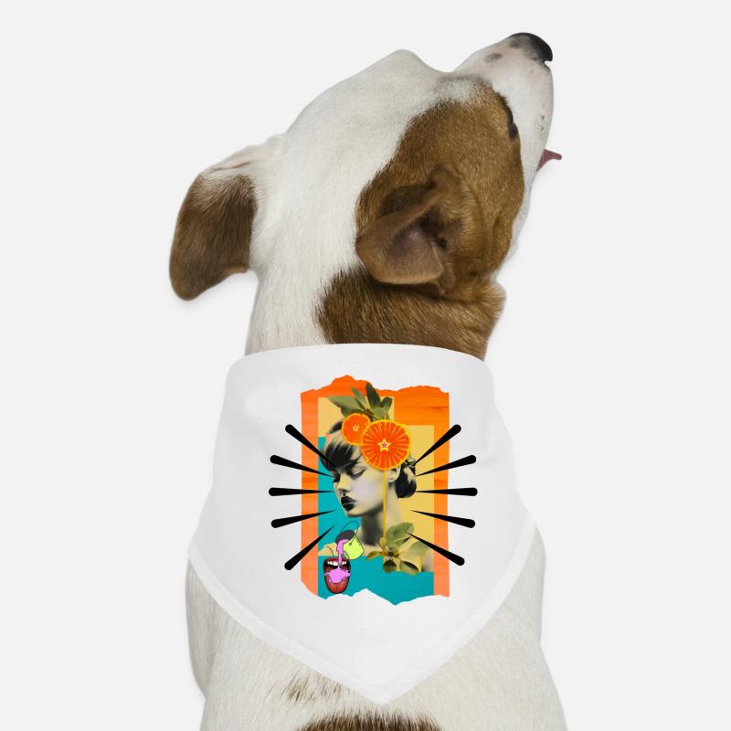 Frau Pop Art Hunde-Bandana