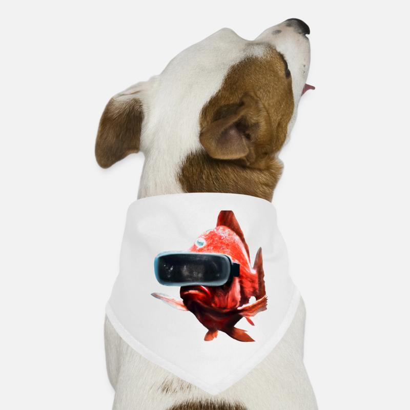 Fisch _ 02 - Hunde-Bandana - Weiß