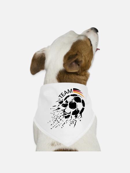 Fußball Team Deutschland Ball Explosion Logo icon - Hunde-Bandana - Weiß - Vorne