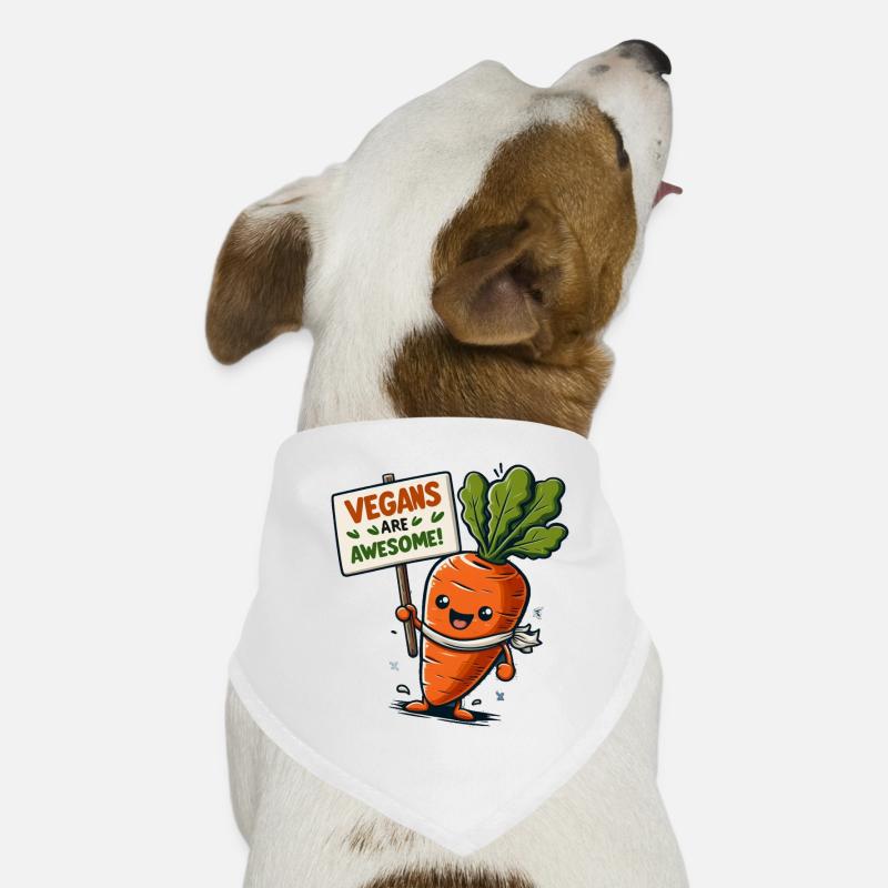 Cheerful Vegan Carrot Dog Bandana