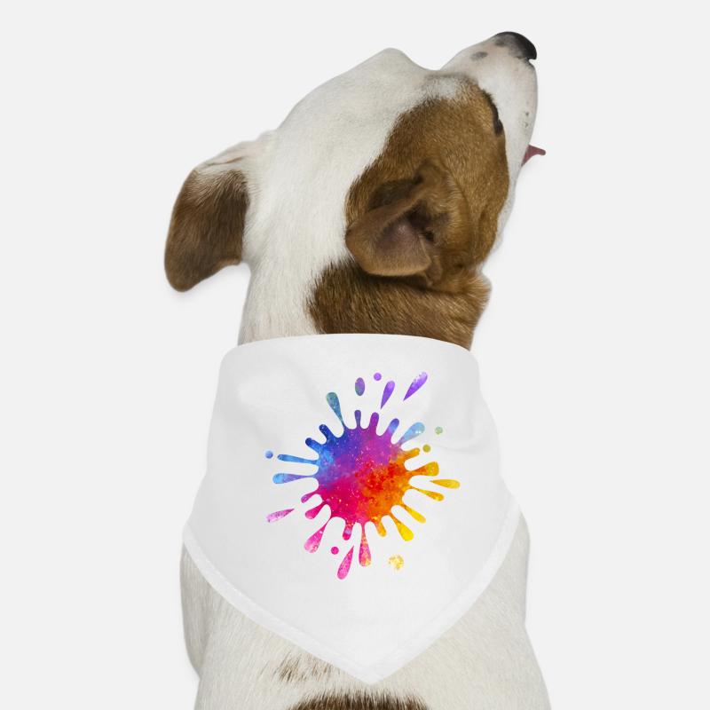 Éclaboussure de couleur colorée - Aquarelle dégradée Bandana pour chien