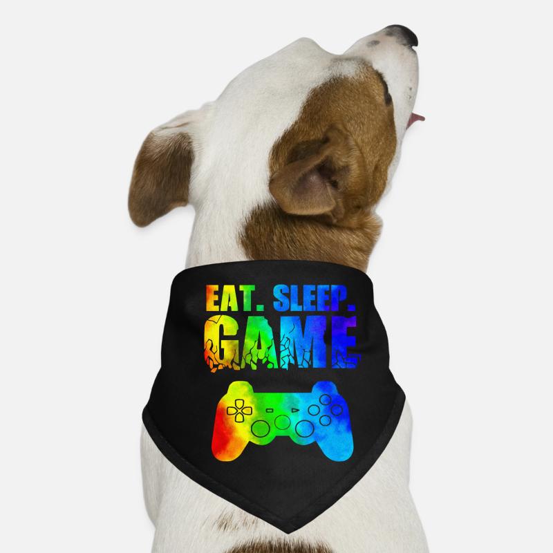 Gamer Game Play Online Computer Gaming Arcade Neon Dog Bandana