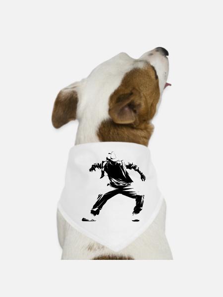 Breakdance Sketch - Dog Bandana - white - Front