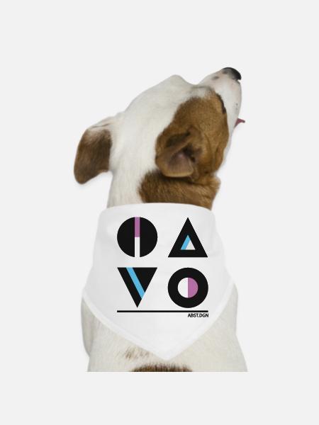 Abstract Geometry Design - Stylish Fashion - Dog Bandana - white - Front