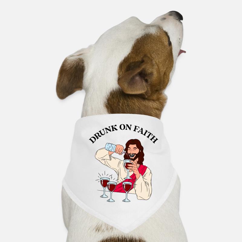 Drunk On Faith Religious Design Dog Bandana