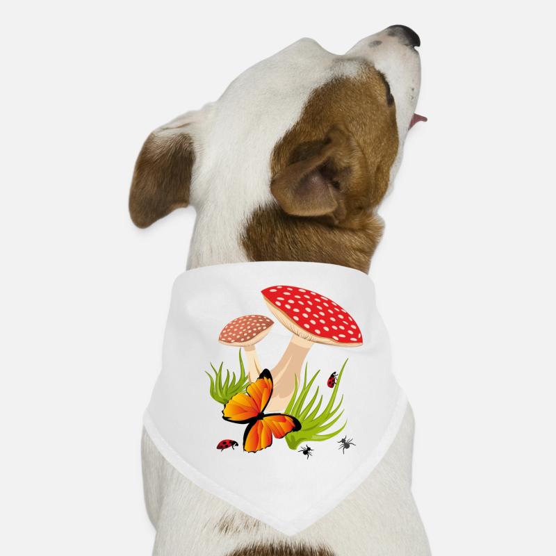 Toadstools, Butterfly Dog Bandana