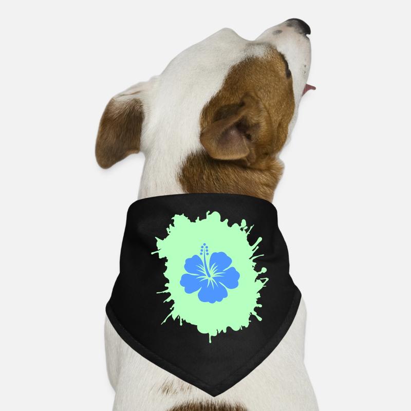 hibiskus klecks Hunde-Bandana