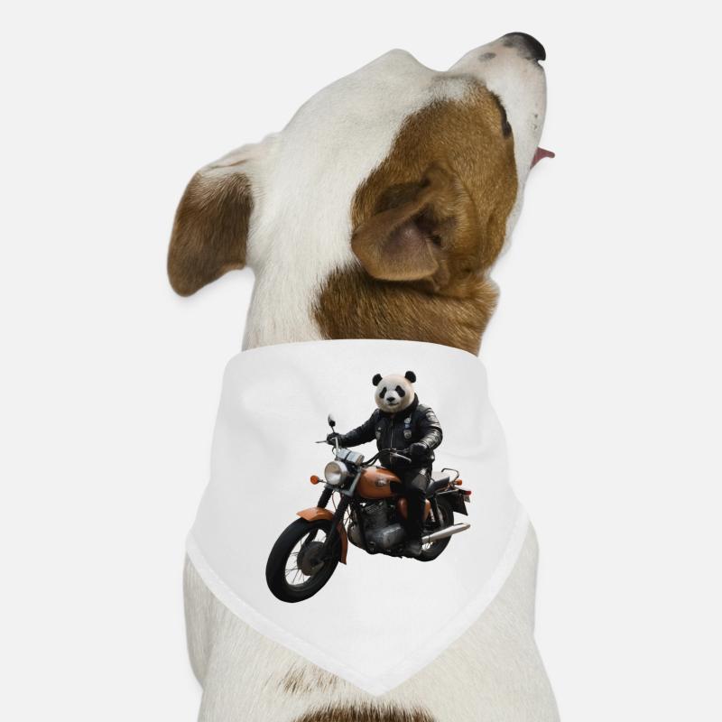 Biker Panda Dog Bandana