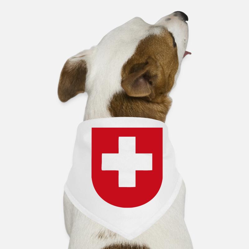 Schweizer Wappen: Stolz und Tradition - Hunde-Bandana - Weiß