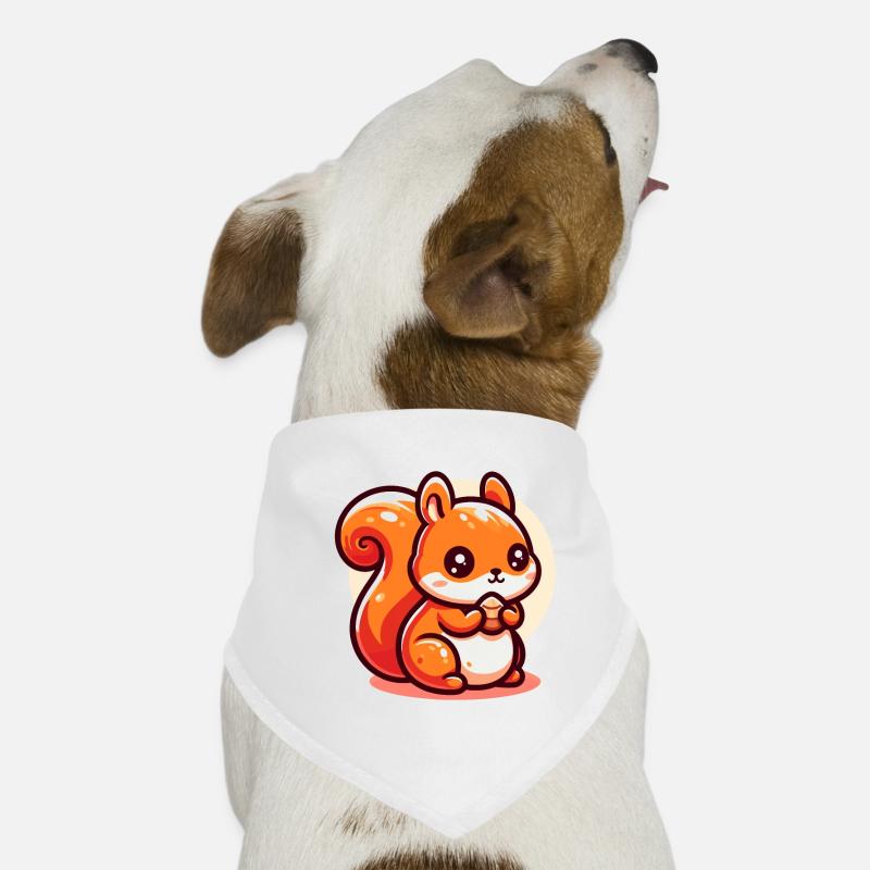 Süßes Eichhörnchen frisst einen Samen Hunde-Bandana