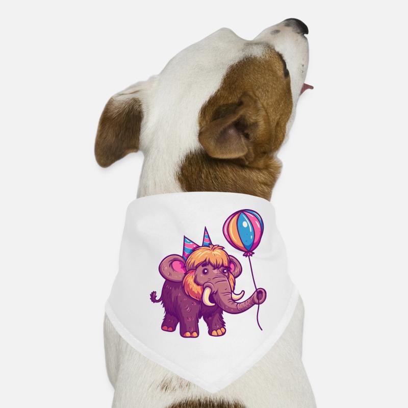 Bande dessinée d’anniversaire mammouth Bandana pour chien
