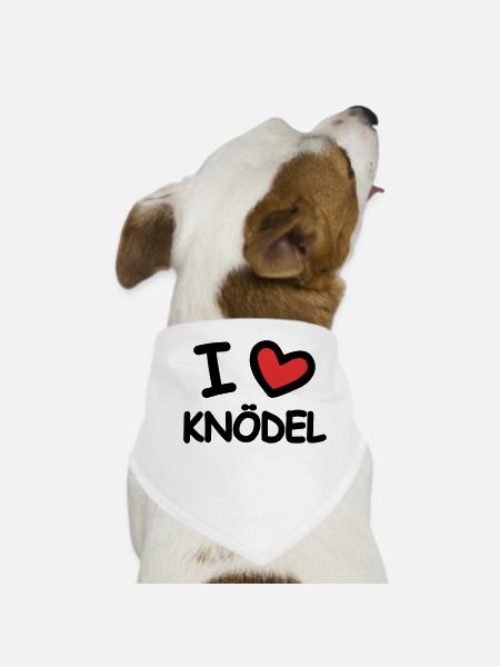 I Love Dumplings - Dog Bandana - white - Front