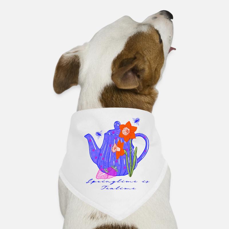 Blossom teapot in spring rush Dog Bandana