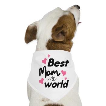Best Mom - Hunde-Bandana - Weiß - Vorne