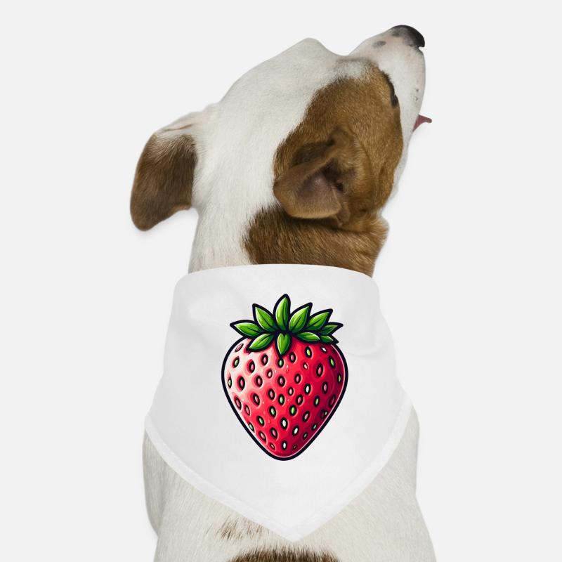 Strawberry Art Pop Art Dog Bandana