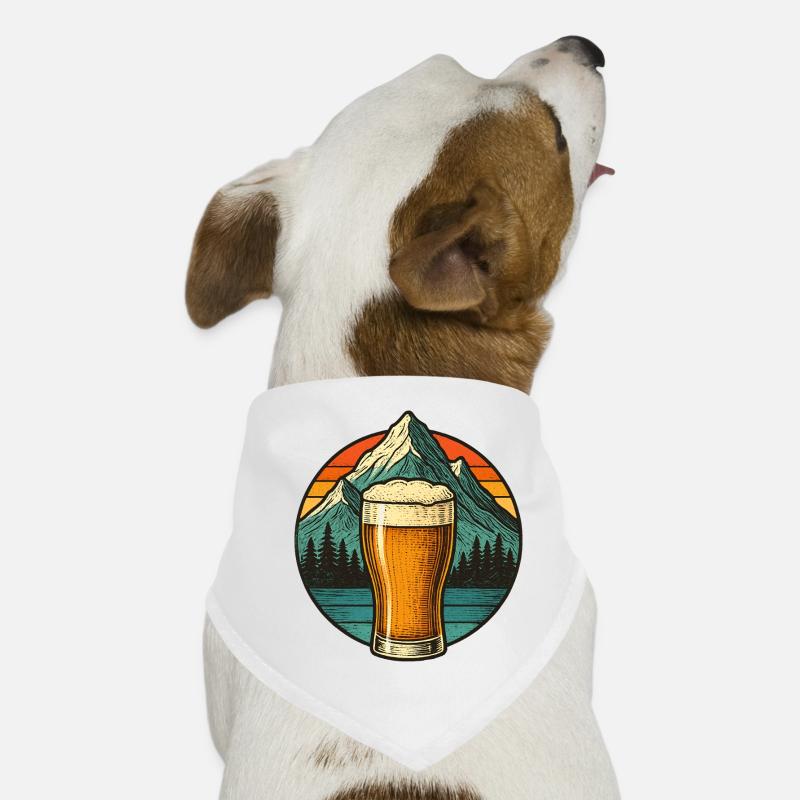 Bergblick mit Bierglas Design Hunde-Bandana