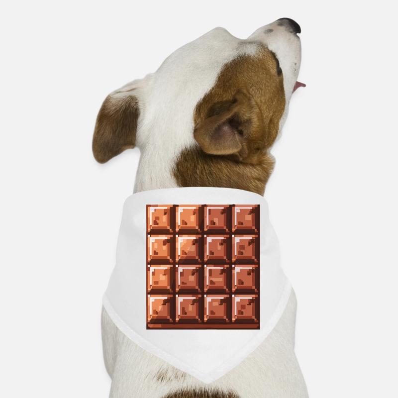 Pixel Schoko Quadrat Muster Hunde-Bandana