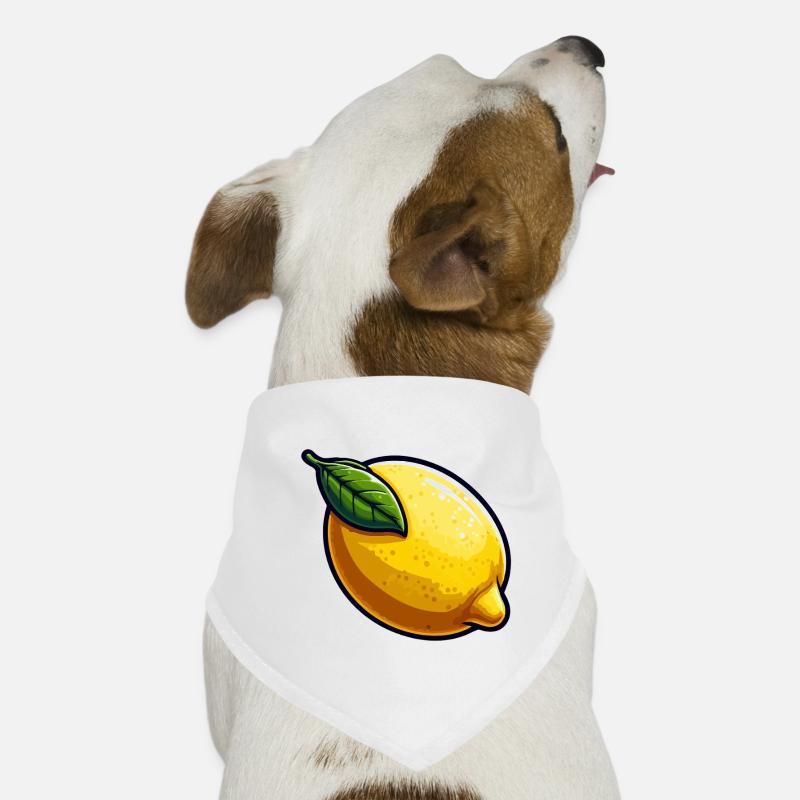 Lemon PopArt Jaune Cartoon Bandana pour chien