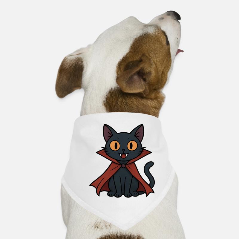 Vampire kitten in cape black cat Dog Bandana