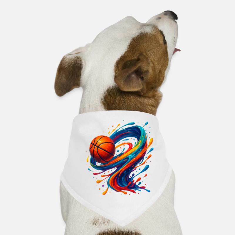 Lebendiger Orbit Basketball Splash Hunde-Bandana