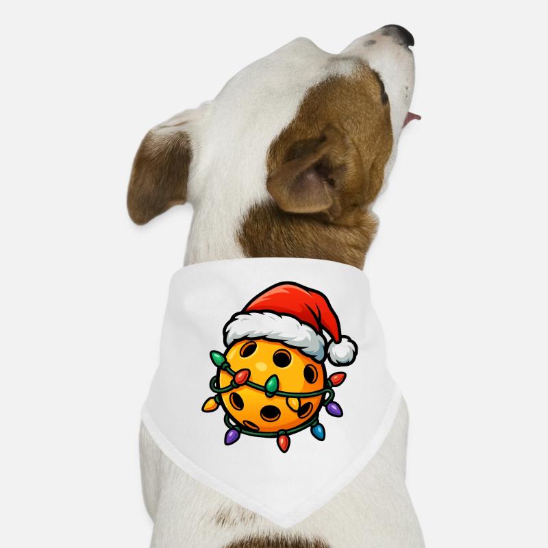 Joueurs de pickleball de Noël drôles Bandana pour chien