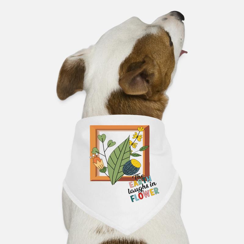 Image de fleur - Bandana pour chien - blanc