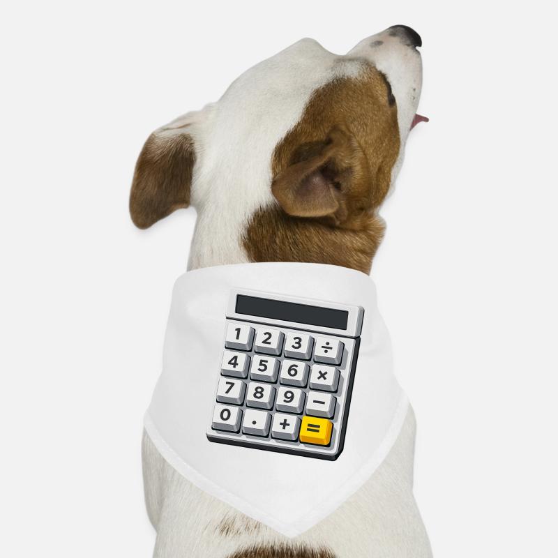 Karneval Kostüm Taschenrechner Mathe Lehrer  Hunde-Bandana