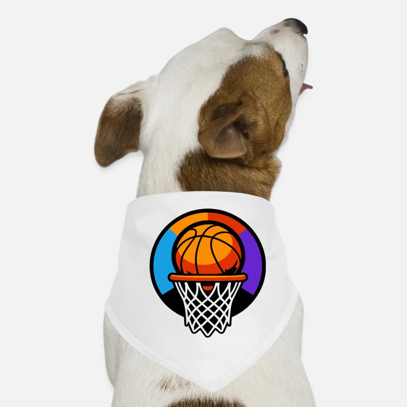 Basketball Hoop Ball Icon Graphic Dog Bandana