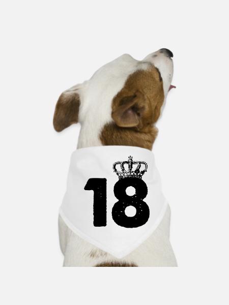 18 Krone - Hunde-Bandana - Weiß