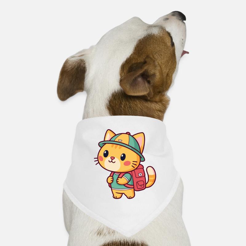 Entdeckerkatze mit Rucksack Hunde-Bandana