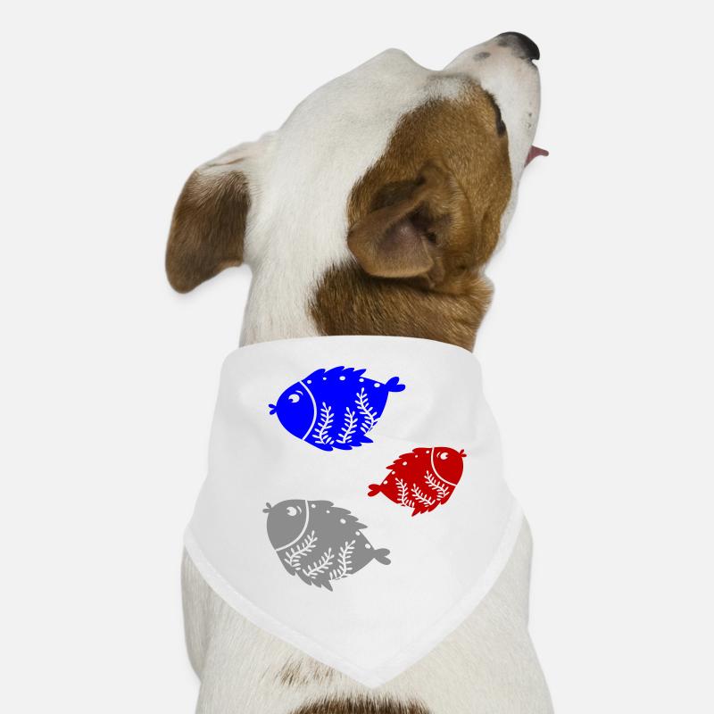 Three colored fish Dog Bandana