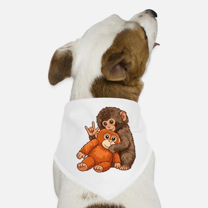 Monkey Punch Affe Süß Geschenk Hunde-Bandana