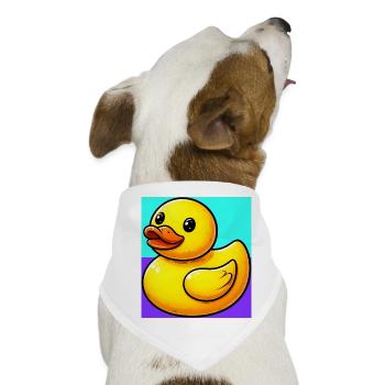 Ente Ente Ente Ente Ente - Hunde-Bandana - Weiß - Vorne