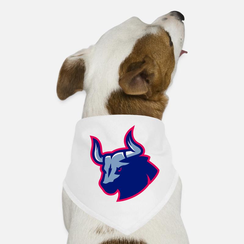 Stierblauer Neon-Umriss Hunde-Bandana