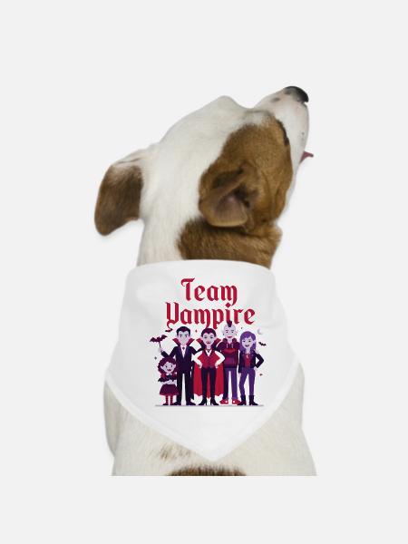 Team Vampire Family - Hunde-Bandana - Weiß - Vorne