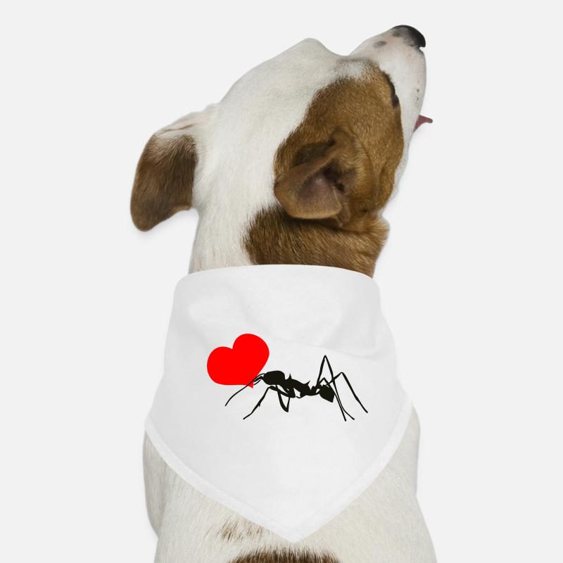 Fourmi avec un cœur Bandana pour chien